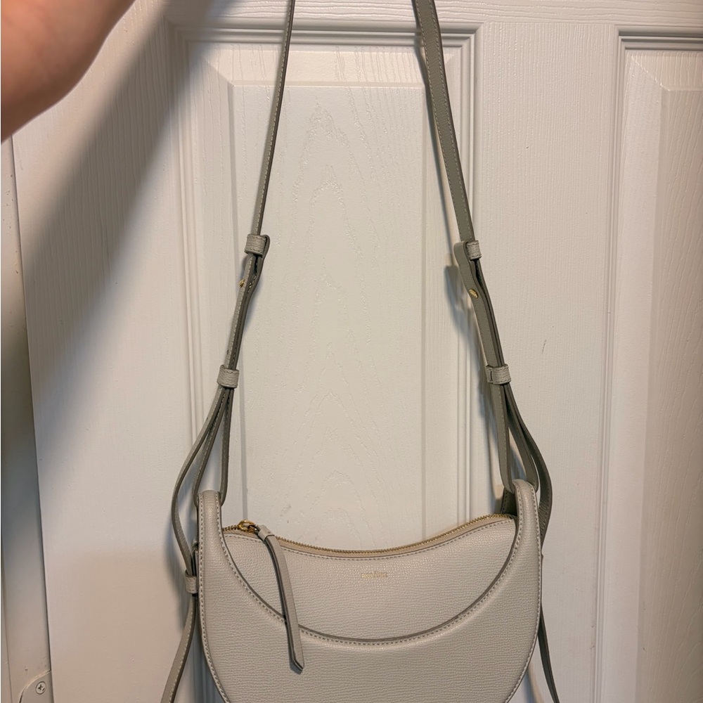 Polene Elegant Gray Crossbody Bag